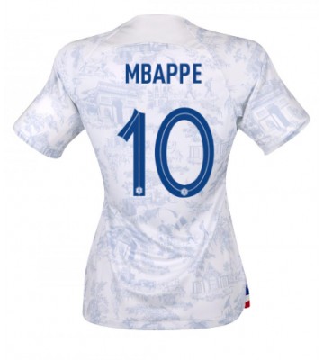 Frankrike Kylian Mbappe #10 Bortedrakt Kvinner VM 2022 Kortermet
